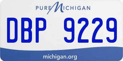 MI license plate DBP9229