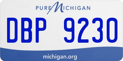 MI license plate DBP9230