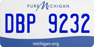 MI license plate DBP9232
