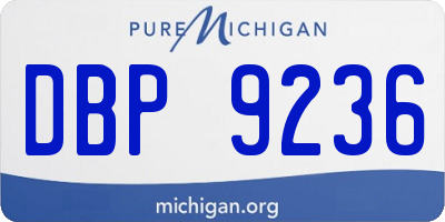 MI license plate DBP9236