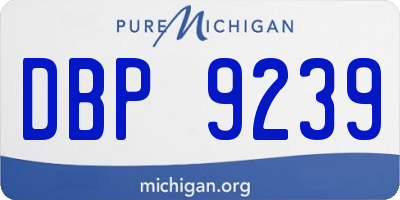 MI license plate DBP9239