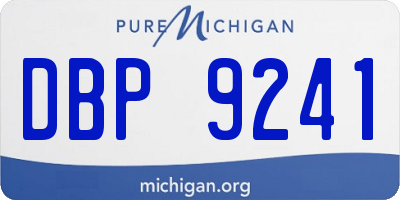 MI license plate DBP9241