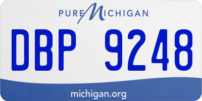 MI license plate DBP9248