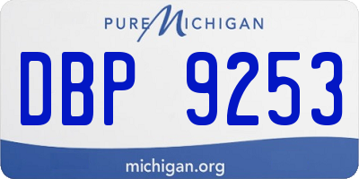 MI license plate DBP9253