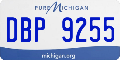 MI license plate DBP9255