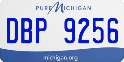 MI license plate DBP9256