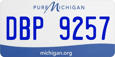 MI license plate DBP9257