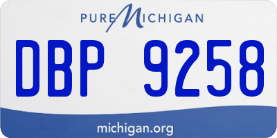 MI license plate DBP9258