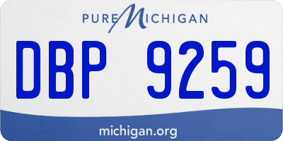 MI license plate DBP9259