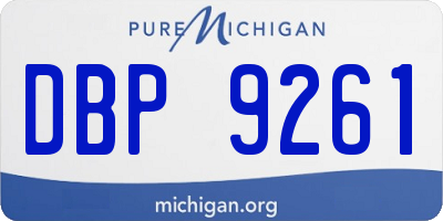 MI license plate DBP9261