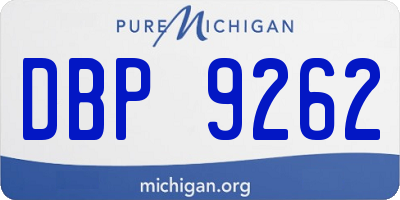 MI license plate DBP9262