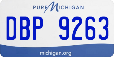 MI license plate DBP9263