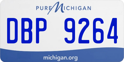 MI license plate DBP9264