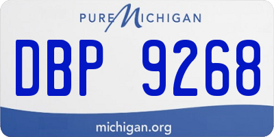 MI license plate DBP9268