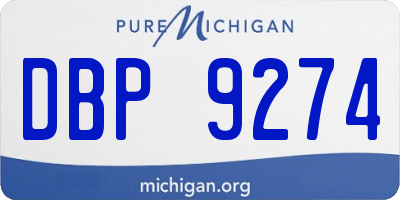 MI license plate DBP9274