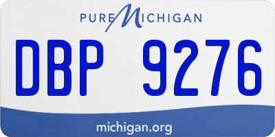 MI license plate DBP9276