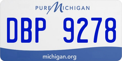 MI license plate DBP9278
