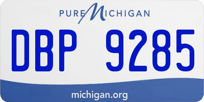 MI license plate DBP9285