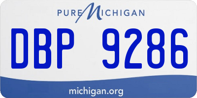 MI license plate DBP9286