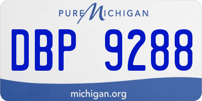 MI license plate DBP9288