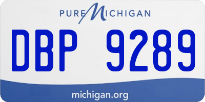 MI license plate DBP9289