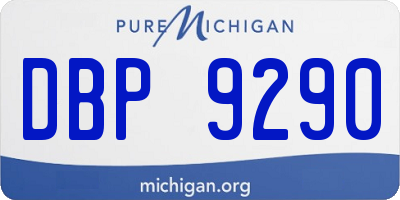 MI license plate DBP9290