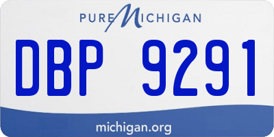 MI license plate DBP9291