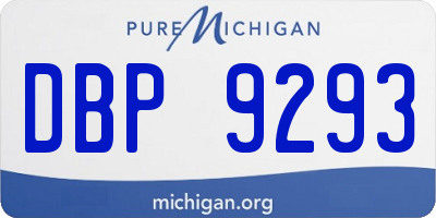 MI license plate DBP9293