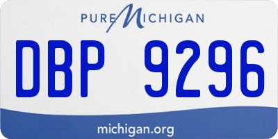 MI license plate DBP9296