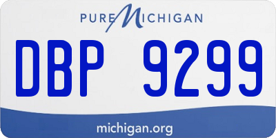 MI license plate DBP9299