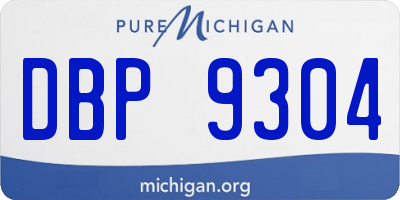 MI license plate DBP9304
