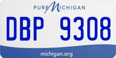 MI license plate DBP9308