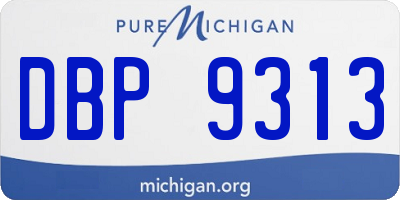 MI license plate DBP9313