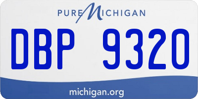MI license plate DBP9320