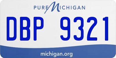 MI license plate DBP9321