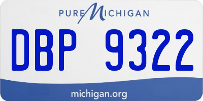 MI license plate DBP9322