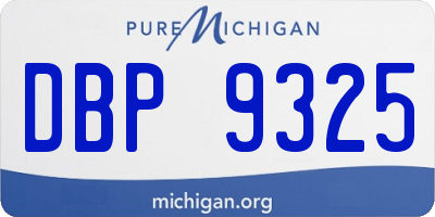 MI license plate DBP9325