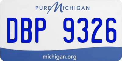MI license plate DBP9326