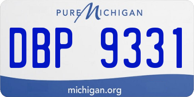 MI license plate DBP9331