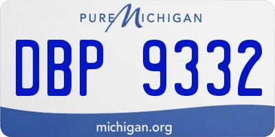 MI license plate DBP9332