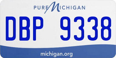 MI license plate DBP9338