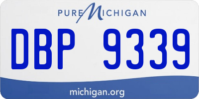 MI license plate DBP9339