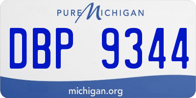 MI license plate DBP9344