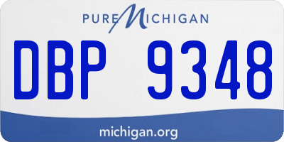 MI license plate DBP9348