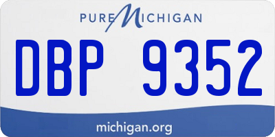 MI license plate DBP9352