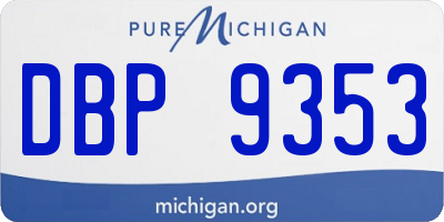 MI license plate DBP9353