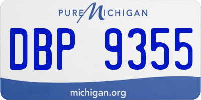 MI license plate DBP9355