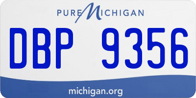 MI license plate DBP9356