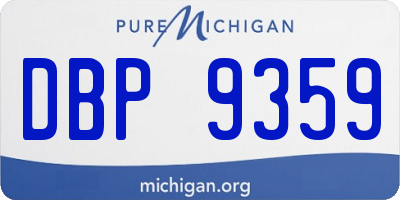 MI license plate DBP9359