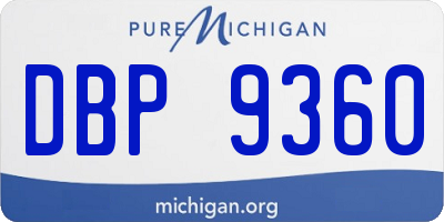 MI license plate DBP9360
